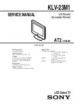 Preview for 2 page of Sony WEGA KLV 23M1 Service Manual