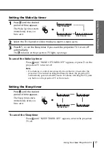 Preview for 17 page of Sony WEGA KP-FX43 Operating Instructions Manual