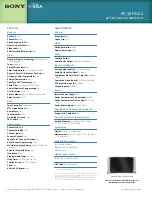 Preview for 2 page of Sony WEGA KV-36FS120 Specifications