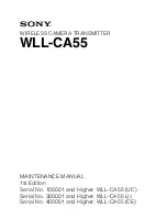 Sony WLL-CA55 Maintenance Manual preview