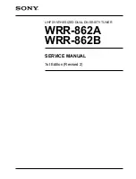 Sony WRR-862A Service Manual preview