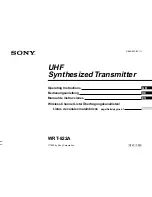 Preview for 1 page of Sony WRT-822A Operating Instructions Manual