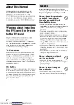 Preview for 2 page of Sony WS-32SE1B Operating Instructions Manual