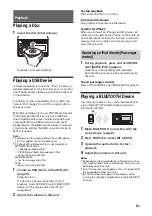 Preview for 11 page of Sony WX-850BT Operating Instructions Manual