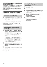 Preview for 12 page of Sony WX-850BT Operating Instructions Manual