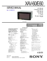 Sony XAV-60 - 6.1 Inch Avc Service Manual preview