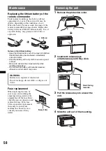 Preview for 58 page of Sony XAV-63 Operating Instructions Manual