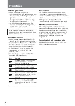 Preview for 6 page of Sony XAV-A1 - Av Center Operating Instructions Manual