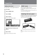 Preview for 12 page of Sony XAV-A1 - Av Center Operating Instructions Manual