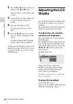 Preview for 30 page of Sony XDCAM EX PMW-EX30 Operating Instructions Manual