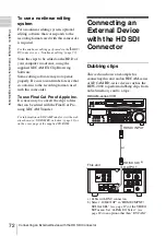 Preview for 72 page of Sony XDCAM EX PMW-EX30 Operating Instructions Manual