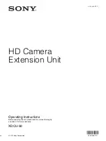 Sony XDCU-50 Operating Instructions Manual preview