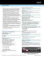 Preview for 2 page of Sony Xplod CDX-GT250MP Specifications