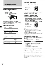 Preview for 6 page of Sony XR-4880 Operating Instructions Manual