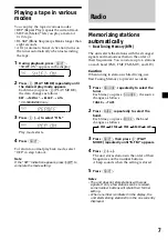 Preview for 7 page of Sony XR-4880 Operating Instructions Manual