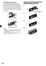 Preview for 20 page of Sony XR-4880 Operating Instructions Manual