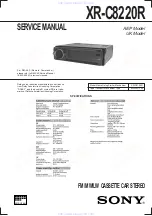 Sony XR-C8220R Service Manual preview