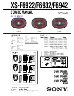 Sony XS-F6922 Service Manual preview