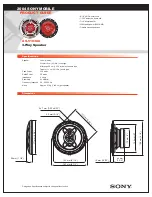 Sony XS-V1630A Marketing Product Manual preview