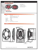 Sony XS-V6940H Marketing Specifications preview