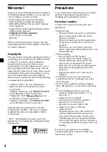 Preview for 4 page of Sony XVM-R90D Operating Instructions Manual