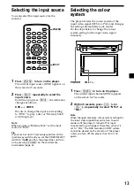 Preview for 13 page of Sony XVM-R90D Operating Instructions Manual