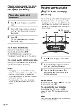 Preview for 18 page of Sony ZS-SN10 Operating Instructions Manual