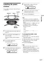 Preview for 23 page of Sony ZS-SN10 Operating Instructions Manual