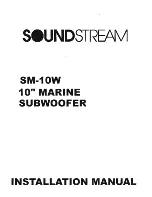 Soundstream SM-10W Installation Manual preview