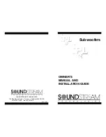 Soundstream Subwoofers Owners And Installation Manual preview