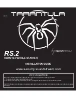 Preview for 1 page of Soundstream TARANTULA RS.2 Installation Manual