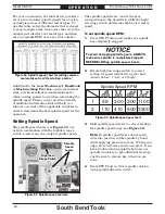 Preview for 44 page of South Bend Tools SB1007 Owner'S Manual