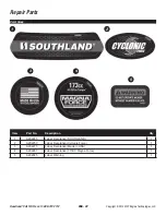 Preview for 22 page of Southland SM2113 Operator'S Manual