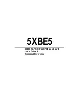 SOYO 5XBE5 User'S Manual & Technical Reference preview