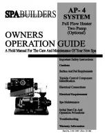 Preview for 1 page of Spa Builders AP-4 SYSTEM Owner'S Operation Manual