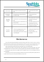 Preview for 19 page of SpaVida C654 S Instructions For Installation & Operation