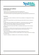 Preview for 4 page of SpaVida C667 User Manual