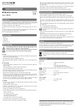 Preview for 2 page of Speaka Professional 1089872 Operating Instructions