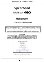 Preview for 2 page of Spearhead MULTICUT 460 Handbook