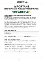 Preview for 2 page of Spearhead ORBITAL S63 Handbook