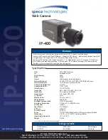 Speco IP-400 Specifications preview