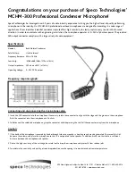 Speco MCHM-300 Specifications preview