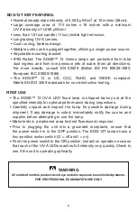 Preview for 2 page of Spectro-UV EDG-13T Operator'S Manual