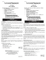 Spectronics Leak-finder LF500CS Quick Start Manual preview