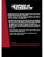 Preview for 2 page of SPEED & STRENGTH SS1700 User Manual