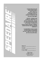 Preview for 2 page of Speedaire 3CRH3B Operating Instructions & Parts Manual