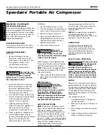 Preview for 4 page of Speedaire 5Z598C Operating Instructions And Parts Manual