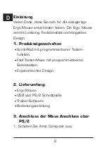 Preview for 2 page of SpeedLink Ergo Mouse SL-6162 User Manual