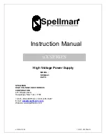 Spellman uX50P50 Instruction Manual preview