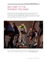 Preview for 4 page of Spinning Sport series Onwers Manual